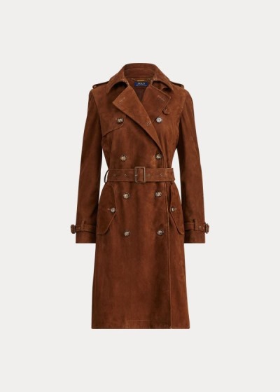 Polo Ralph Lauren Suede Trenchcoat Dame Danmark (QEJIY8903)